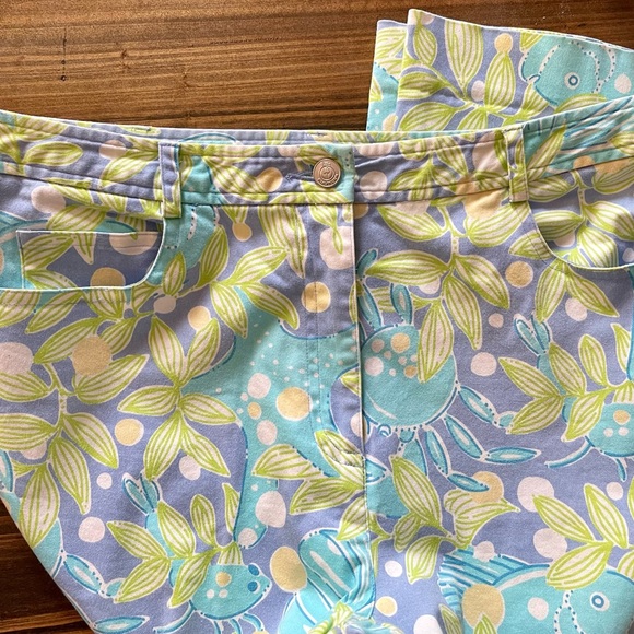 Lilly Pulitzer Vintage Womens Sea Life Straight Leg Pants Size 8 - Picture 2 of 13